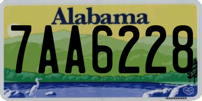 AL license plate 7AA6228