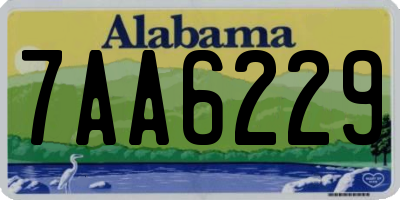 AL license plate 7AA6229