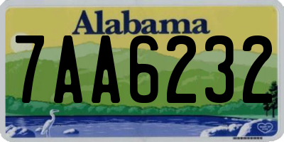 AL license plate 7AA6232