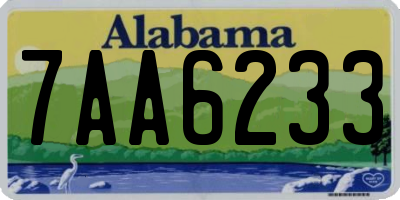 AL license plate 7AA6233
