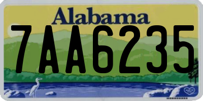 AL license plate 7AA6235