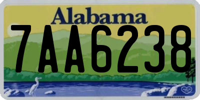 AL license plate 7AA6238