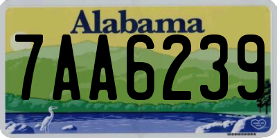 AL license plate 7AA6239
