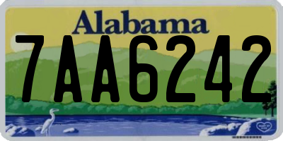 AL license plate 7AA6242