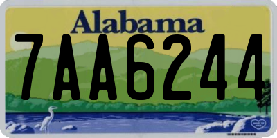 AL license plate 7AA6244