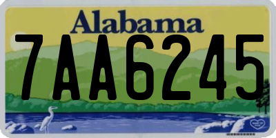 AL license plate 7AA6245