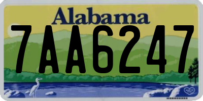 AL license plate 7AA6247