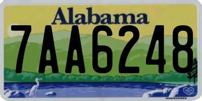AL license plate 7AA6248