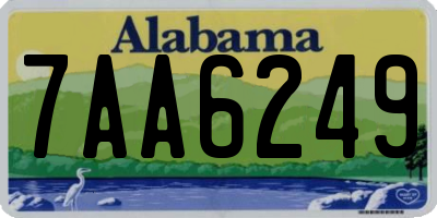 AL license plate 7AA6249