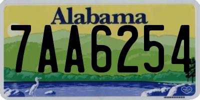 AL license plate 7AA6254