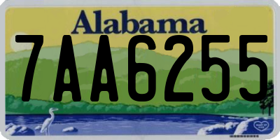 AL license plate 7AA6255