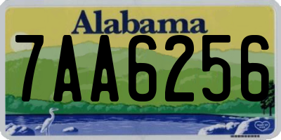 AL license plate 7AA6256