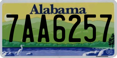 AL license plate 7AA6257