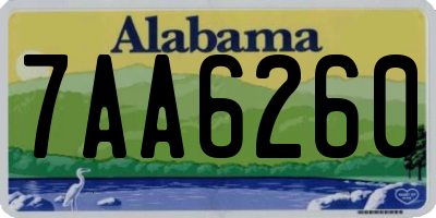 AL license plate 7AA6260