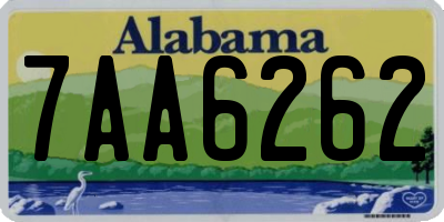 AL license plate 7AA6262
