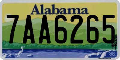 AL license plate 7AA6265