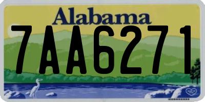 AL license plate 7AA6271