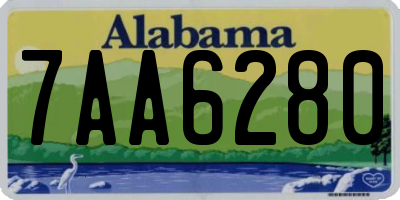 AL license plate 7AA6280