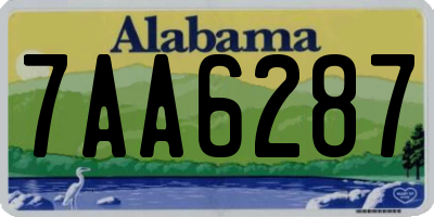 AL license plate 7AA6287