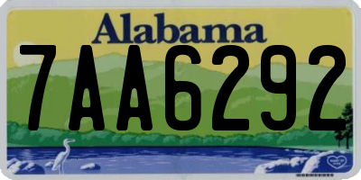AL license plate 7AA6292
