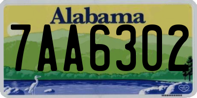 AL license plate 7AA6302