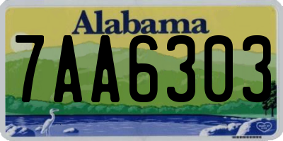 AL license plate 7AA6303