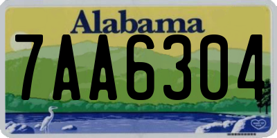AL license plate 7AA6304
