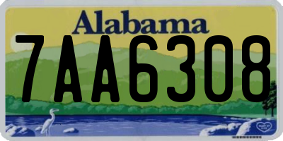AL license plate 7AA6308