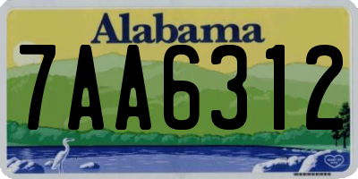 AL license plate 7AA6312