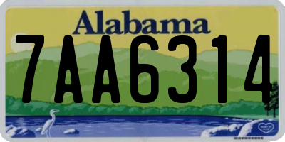 AL license plate 7AA6314
