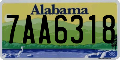 AL license plate 7AA6318