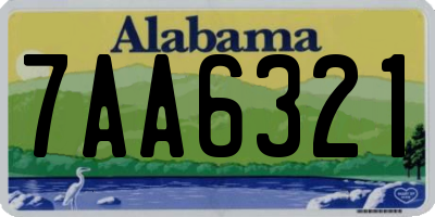 AL license plate 7AA6321