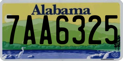 AL license plate 7AA6325