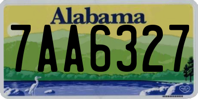 AL license plate 7AA6327