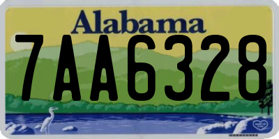 AL license plate 7AA6328