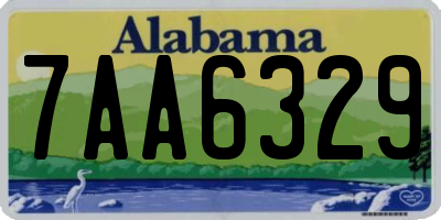 AL license plate 7AA6329