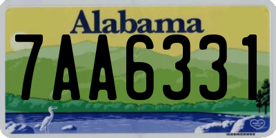 AL license plate 7AA6331