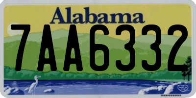 AL license plate 7AA6332