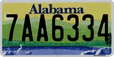 AL license plate 7AA6334