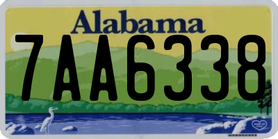 AL license plate 7AA6338
