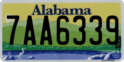 AL license plate 7AA6339