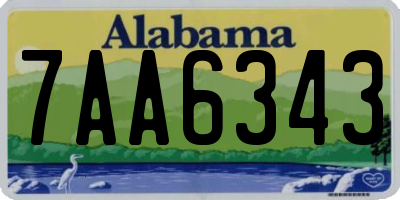 AL license plate 7AA6343