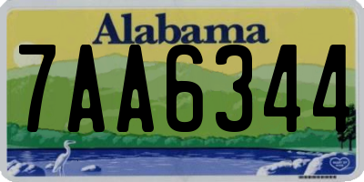 AL license plate 7AA6344