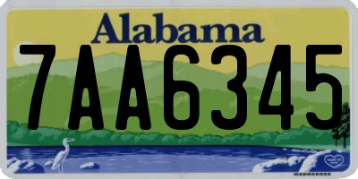AL license plate 7AA6345
