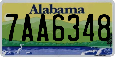 AL license plate 7AA6348