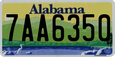 AL license plate 7AA6350