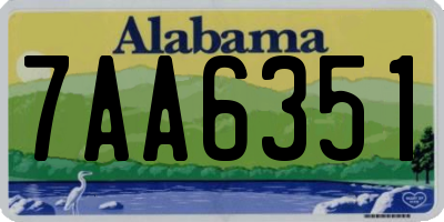 AL license plate 7AA6351