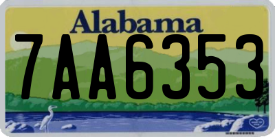 AL license plate 7AA6353