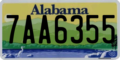 AL license plate 7AA6355