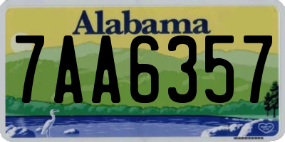 AL license plate 7AA6357